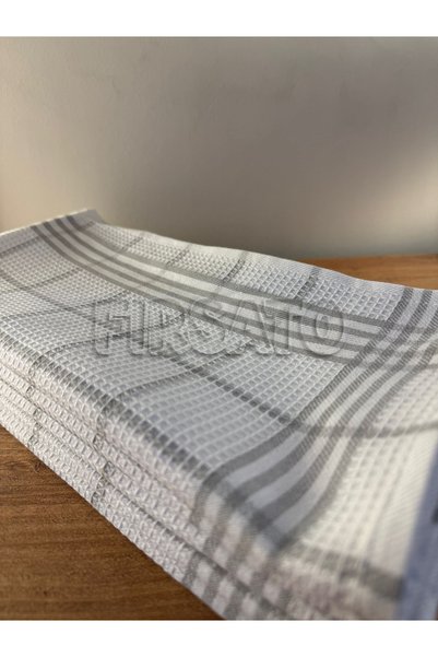 Fırsato Striped Honeycomb Textured Kitchen Towel |   Nutrition Cover |   Drying Cloth – 50X70Cm (Pack of 5)