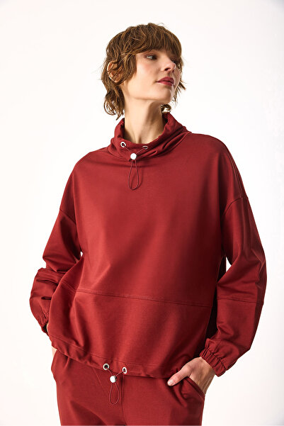 VENA Hanorac cu detaliu la guler Norah, cu croiala normala - VIȘNE