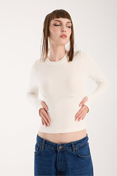 Gugus Women's Modal/Viscose Fabric Circular Neckline Body with Open Toes