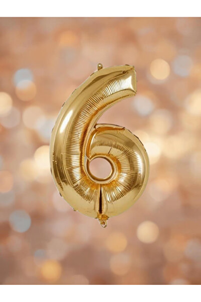 Umamiçe 6 بالونات ذهبية على شكل أرقام - بالون فويل مقاس 40 بوصة (100 سم)