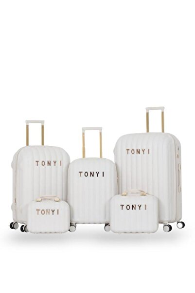 Tonyi Dabsh Bride Travel Bag Set - 5 pieces, including 3 trolley bags and 2 makeup bags - with double covers - and an expansion zipper