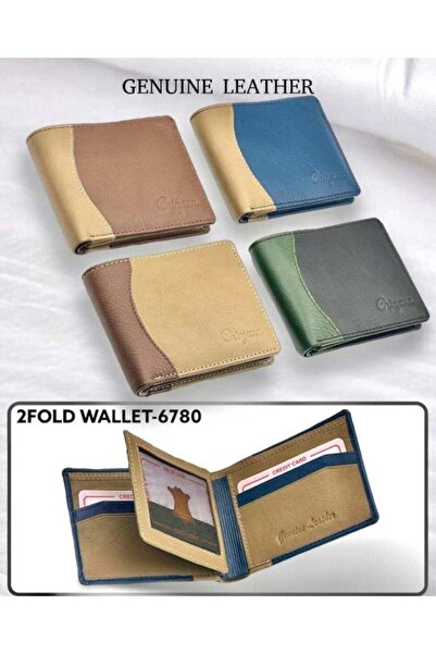 LEATHERWORLD 4pcs Combo Set Genuine Leather 2 Fold Wallet for Men – Premium Bifold Wallets with Multiple Card S