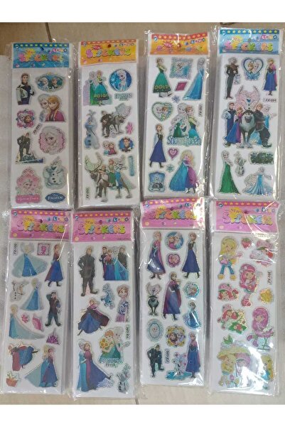 BADE TOYS STICKERS FROZEN KARAKTERLERİ Temalı Kabartma Stıcker 8 Kartela
