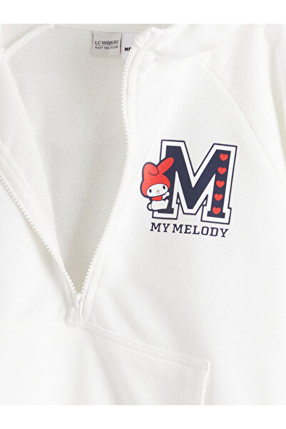 LC Waikiki Hanorac pentru fete cu glugă, cu imprimeu My Melody, ecru