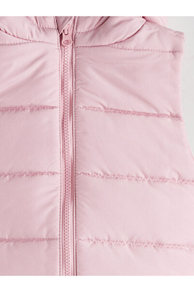 LC Waikiki Lilac Hooded Girl's Puffer Vest