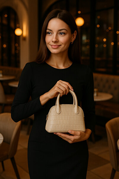 ESTUTE Trend & Lüks Kroko Mini El Çantası