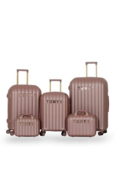 Tonyi Dabsh Bride Travel Bag Set - 5 pieces, including 3 trolley bags and 2 makeup bags - with double covers - and an expansion zipper
