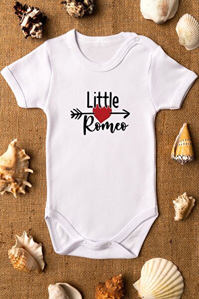 FORMİRA بدلة أطفال عضوية 100% قطن مطبوعة بتصميم ليتل روميو بأكمام طويلة وأزرا...