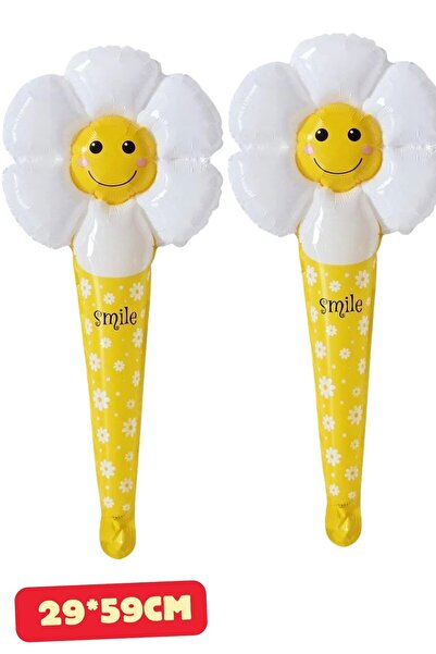 Baloncu Nene بالون فويل على شكل زهرة الأقحوان مع مقبض، بالون فويل لعيد الميلا...