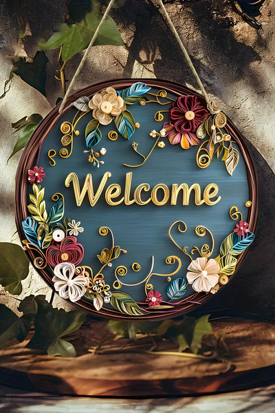 kutuTR زخرفة باب من الألياف الخشبية متوسطة الكثافة بمظهر ثلاثي الأبعاد وطباعة بالأشعة فوق البنفسجية |   معلق، قابل للمسح، زخرفي 33 سم KS019