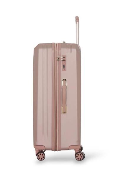 DİMA Dabsh Bride Travel Bag Set - 5 pieces, including 3 trolley bags and 2 makeup bags - with double covers - and an expansion zipper