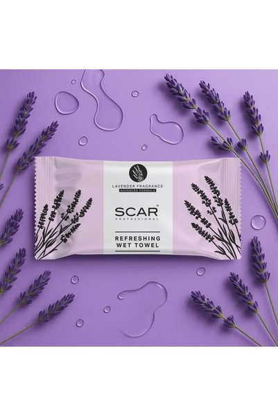 Scar Professional Lavender Refreshing Wet Towels Instant Calm & Freshness 25 Pieces