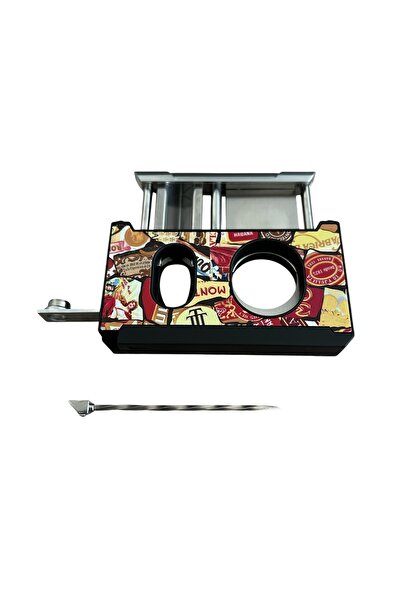 CUSTOM Brand Küba 4 Fonksiyonlu Puro Makası Kesici Delici