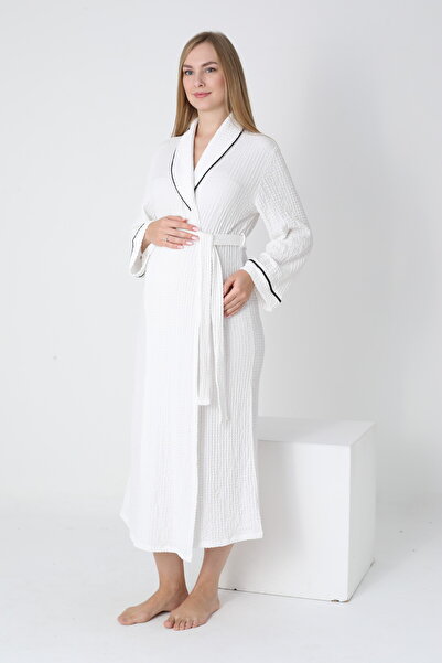 Miss Dünya Lissa Knitted Fabric Shirt Collar Waist Belted Saabhlık