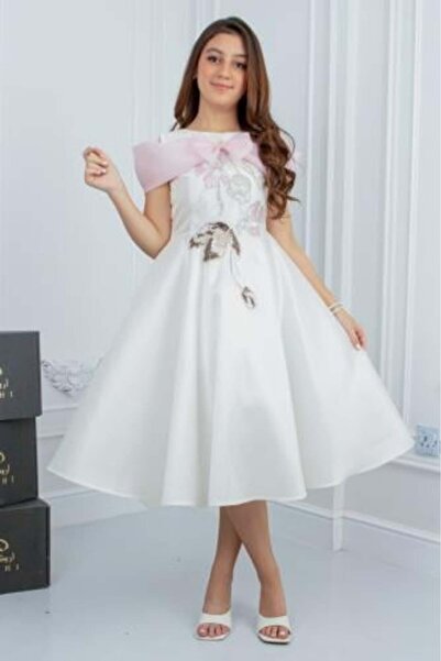 arushi White Mikado Evening Dress