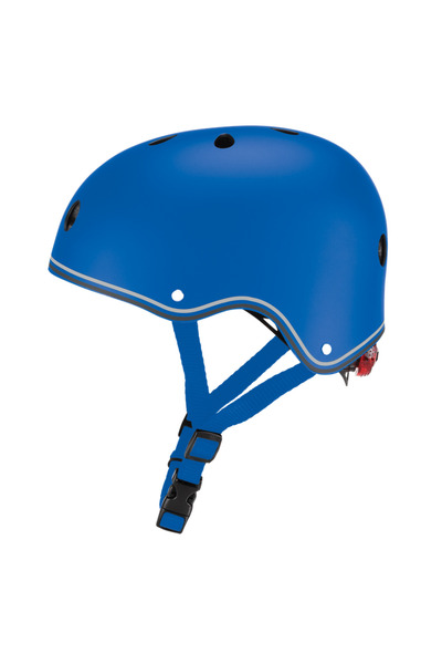 Globber Kids Helmet with LED Lights XS/S (48-53cm) – Adjustable Safety Helmet – Navy Blue