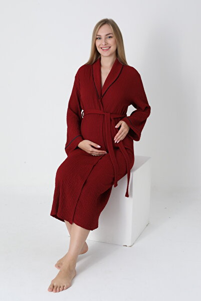 Miss Dünya Lissa Knitted Fabric Shirt Collar Waist Belted Saabhlık