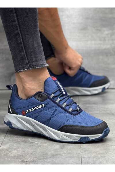PRAYDER Men's Outdoor Waterproof, Thermo Non-Slip Sole Sports Shoes - Navy Blue