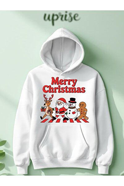 Vordevia سويت شيرت كبير الحجم مصنوع من القطن المطبوع بطبعة عيد الميلاد بثلاث ...