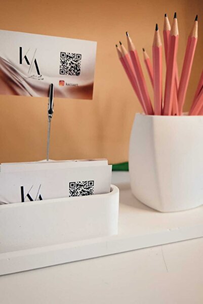 Karra Art Concrete Office Set Desk Top Organizer