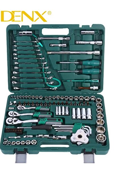 Denx Mechanical Car Repair Tool Set DX3318 – 121-Piece Complete Kit Including Socket Heads