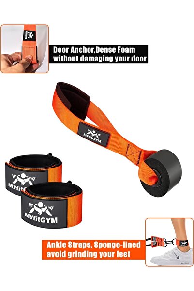 VAYNE Latex 18 Piece Resistance Band Set with Bag Total 145 kg Weight Band Door Back Power Band