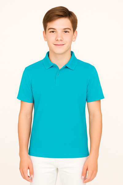 Sibel Günay Butik Teen Polo Neck T-Shirt |   Orange |   100% Cotton |   Unise...