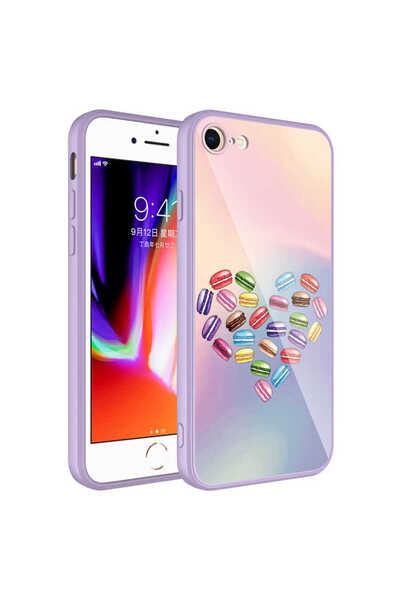 Khayra iPhone 7 Case Camera Protection Patterned Hard Silicone Khyr Epoxy Cover - No1