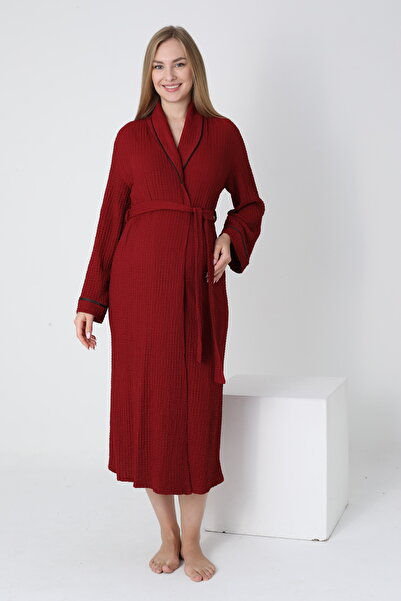 Miss Dünya Lissa Knitted Fabric Shirt Collar Waist Belted Saabhlık