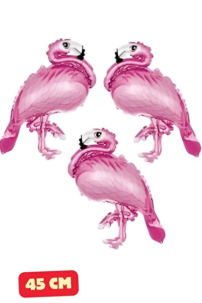 Baloncu Nene 3-Piece Flamingo Foil Balloon Birthday Foil Balloon Character Fo...