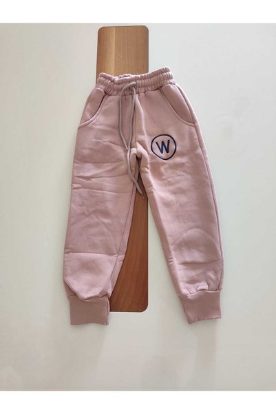 WİKİBOOM Embroidered Half Zipper High Neck 3-Ply Sharpened Bottom Top Girl's Tracksuit Set