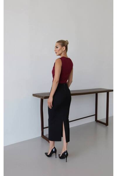 Monchoix Kadın Asimetrik ve Taş Detay Abiye Elbise