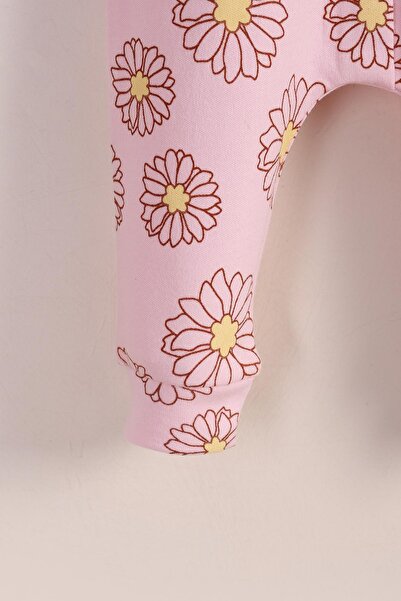 kidello Pink Floral Baby Girl Jumpsuit