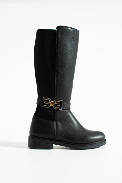 Neva'nın Butiği حذاء نسائي طويل من HELİNA مع تفاصيل مشبك