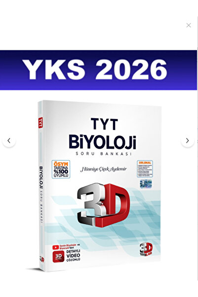 3D Yayınları 2026 3D TYT Biyoloji Soru Bankası