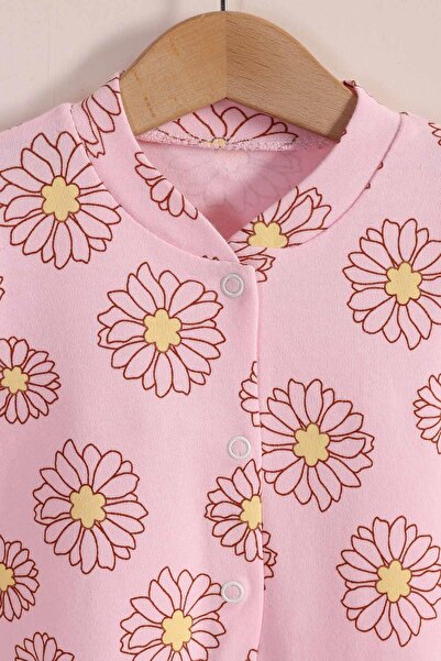 kidello Pink Floral Baby Girl Jumpsuit