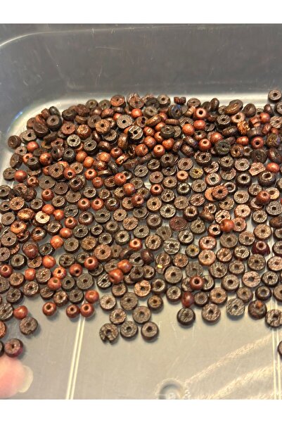 Gönülden Tasarım 15 г комплект кафяви бижутерийни мъниста с бамбукова дупка, ...