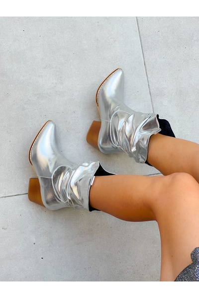 BERFONA TOKYO SILVER METAL TACURI DALLAS CU TACURI DE 6 CM BOTTIE