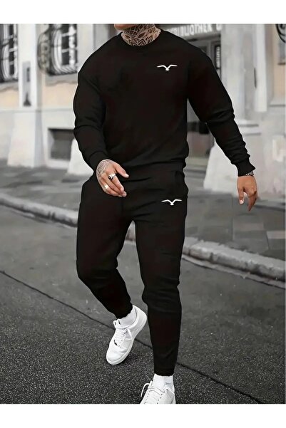 puolikuu Set de trening Hanorac Jogger - Decolteu oversize cu imprimeu mini k...