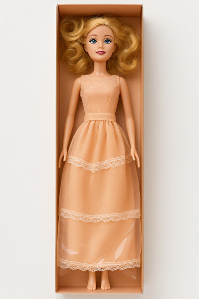 TSUMAB Fashion Doll with Peach Evening Gown – 11.5 Inch