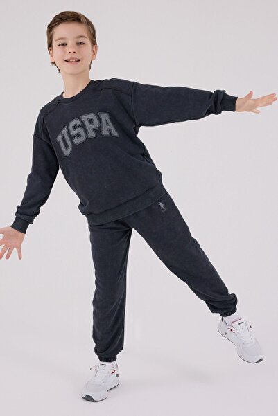 U.S. Polo Assn. 4-15 Years Old Licensed Us Polo Assn Boys Team-Anthracite