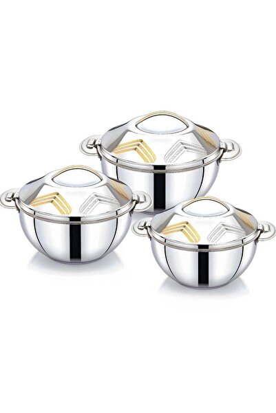 Blackstone Sofi Stainless Steel Premium 3pc Hotpot Set 1.5L,2.5L,3.5L