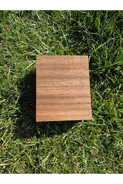F&S WoodArt Iroko 19.5 X 15.5 X 9 cm Diy! Hobby DIY Wood Carving Lathe Cutting Board 1 Piece Wiped Clean Timber
