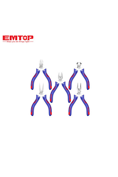 EMTOP 5-Piece Precision Pliers Set - 4.5" for Fine Work