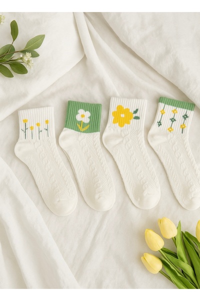 Öztürkpartievi Șosete cu model în relief, pachet de 4