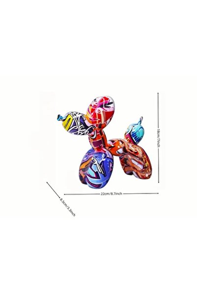 Zamo Figurina Caine, Zamo®, Model Pudel Balon, din Rasina Pictata Manual, Multicolora