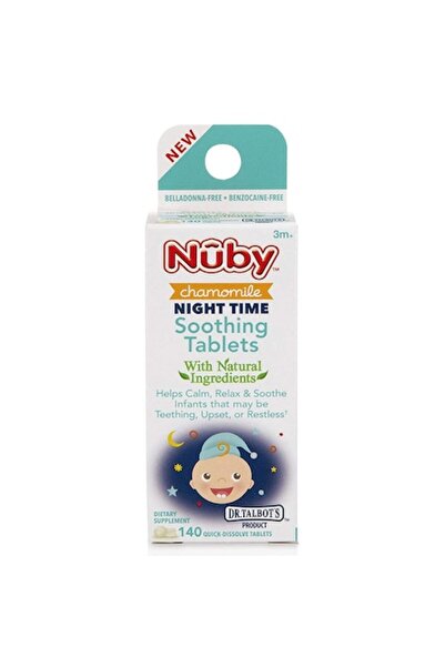 Nuby Dr. Talbot's Night Time Homeopathic Tablets for Baby Teething Pain Relief, Instant Dissolution,