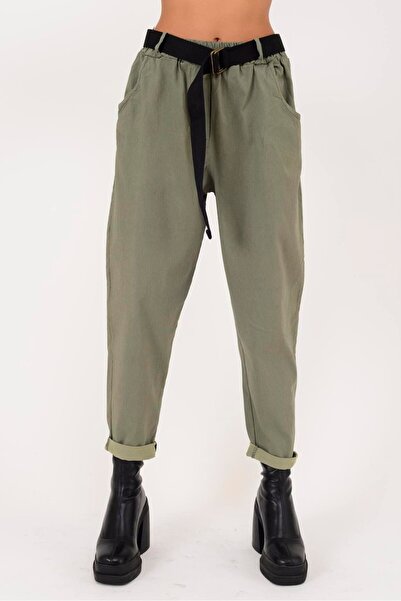 Park Moda 8600 Belt-Detail Jogger Gabardine Pants