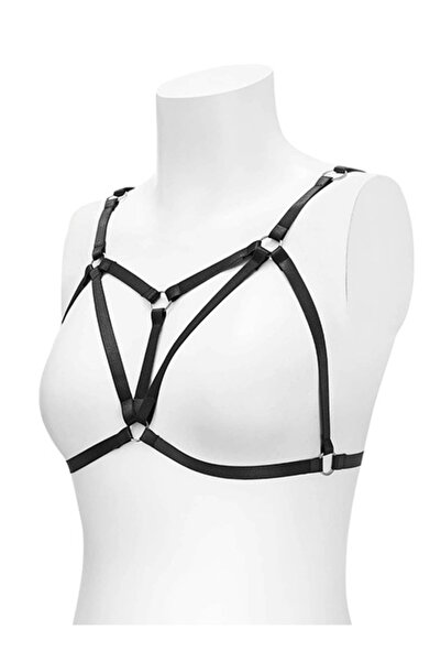Zamo - Velvet Harness Harajuku 0396 Textile Body Harness for Women in Black