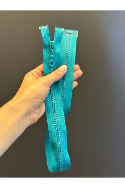 Gönülden Tasarım Fermoar cu dinți de culoare turcoaz 60X3 CM